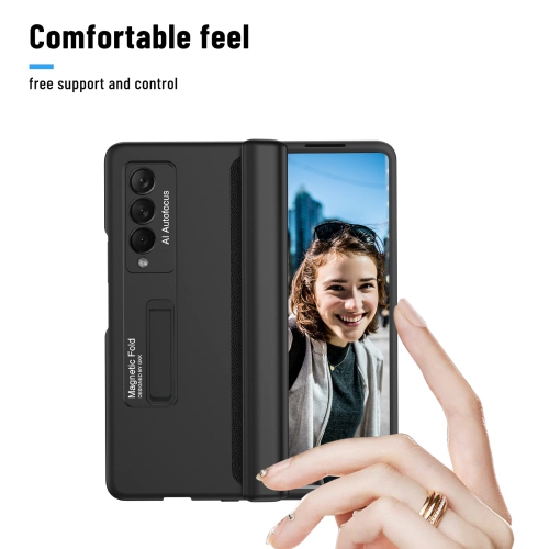 HJCMikee Hinge Protection Series Case for Samsung Galaxy Z Fold 4 5G(2022),Hidden Magnetic Kickstand Full-Body Protective Co