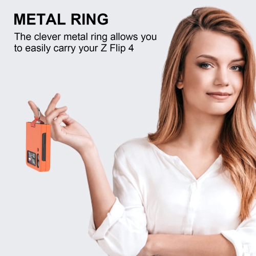 Étui protecteur antichoc en silicone robuste Galaxy Z Flip 4 de Samsung avec étui Ring pour Galaxy Z Flip 4 5G-Ora