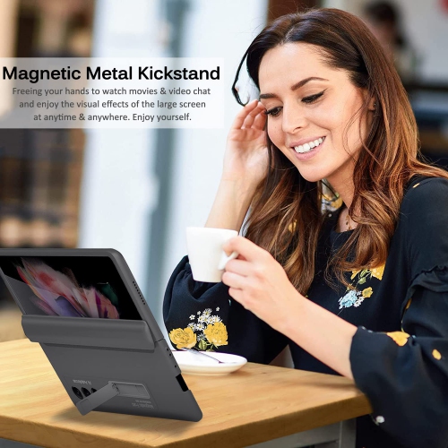 Miimall Compatible with Samsung Galaxy Z Fold 3 Case Hinge Protection, Ultra Thin Hard PC Bumper All-Inclusive Shockproof Hi