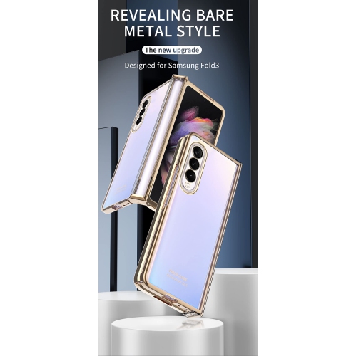 SHIEID Samsung Z Fold 3 Case with Hinge Protection, Fold 3 Hinge Cover Case High-Definitiontranslucent Designed for Galaxy Z