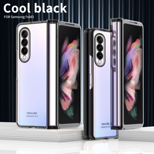 SHIEID Samsung Z Fold 3 Case with Hinge Protection, Fold 3 Hinge Cover Case High-Definitiontranslucent Designed for Galaxy Z