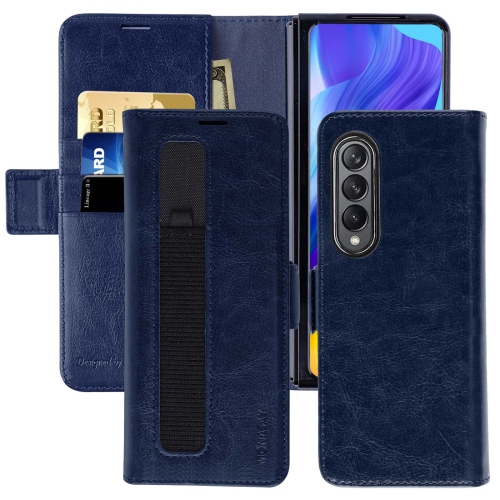 HLD  Monasay Galaxy Z Fold 3 5G Wallet Case With S Pen Holder, Flip Folio Leather Cell Phone Cover With Rfid Blocking Credit Card