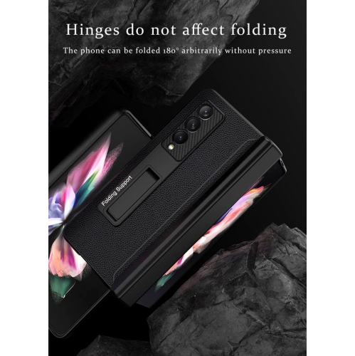 Étui SHIEID pour Samsung Z Fold 3 avec porte-stylet, étui pour Galaxy Z Fold 3 avec charnière, protecteur d’écran intégré et Kicksta