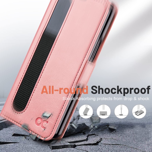 OCASE Compatible with Samsung Galaxy Z Fold 4 Case Wallet, PU Leather Fold Folio Case with Card Slots Kickstand RFID Bl