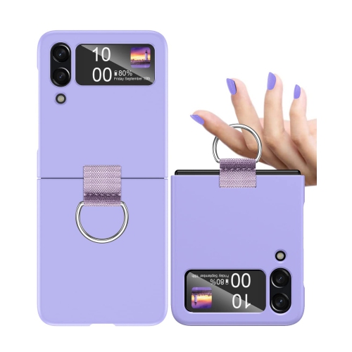 AICase pour Galaxy Z Flip 4 de Samsung avec anneau, étui mince protecteur ajusté femmes fille cute étui téléphone Galaxy Z de Samsung