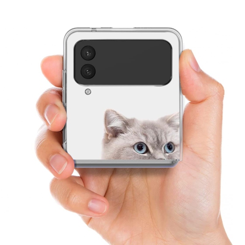 Galaxy Z Flip 3 5G Case,Bcov Brown Cute Cat Anti-Scratch Solid Hard case Protective Shookproof Phone Cover for Samsung Galax