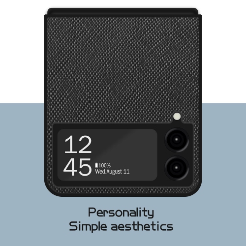 Galaxy Z Flip 3 5G Case,Cnarery PU Leather Hard Phone Cover Ultra-Thin Protective Cover Case for Samsung Galaxy Z Fli