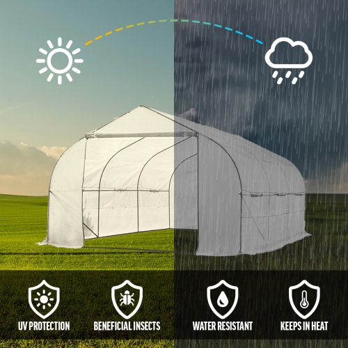 Biltek 11ft Portable Walk-In Garden Greenhouse Outdoor Green House for Fruits, Vegetables, Plants, and Flowers - 11' Long x 10' Wide x 7' High