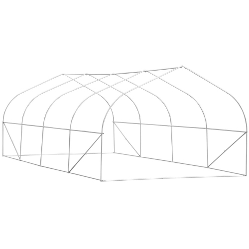 KapscoMoto 20' x 10' x 7' Large Greenhouse Gardening Plant Portable Hot House Walk-In Tunnel Tent, White