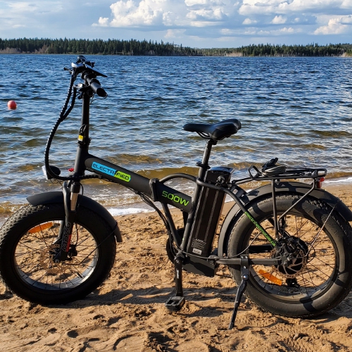 EM-Commuter eBike - Folding Fat Tire City and Trail Bike with 500 Watts and Long Range Battery up to 120km Range 1008Wh(21Ah)