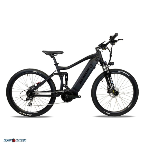 Demon Electric Outlaw 350W 27.5" Mountain Electric Bike, 48V E-Bike Mid Motor, 50-60km Range, TEKTRO Hydraulic E-Bike Brakes, Front & Rear Gas
