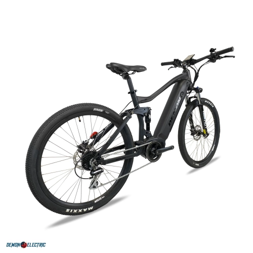 Demon Electric Outlaw 350W 27.5" Mountain Electric Bike, 48V E-Bike Mid Motor, 50-60km Range, TEKTRO Hydraulic E-Bike Brakes, Front & Rear Gas