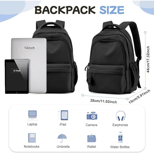 Sac à dos scolaire d'Urban-Nomad – Sac pour portable College & Travel pour femmes, hommes et adolescents