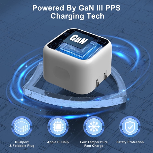 [Apple MFi CERT] iPhone 17 16 15 Fast Charger 35W Dual USB-C Wall Charger Port Power Adapter, PD 3.0​​​​ for iPhone 17 Pro Max 16 pro max