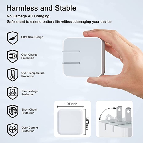 [Apple MFi CERT] iPhone 17 16 15 Fast Charger 35W Dual USB-C Wall Charger Port Power Adapter, PD 3.0​​​​ for iPhone 17 Pro Max 16 pro max