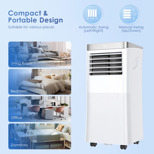 Gymax 3-in-1 Portable Air Conditioner 10,000 BTU Air Cooler w/ 24H Timer