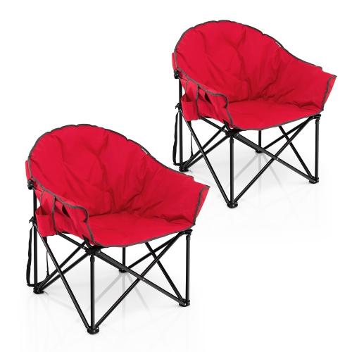 2 PCS Oversized Folding Padded Camping Moon Saucer Chair Bag