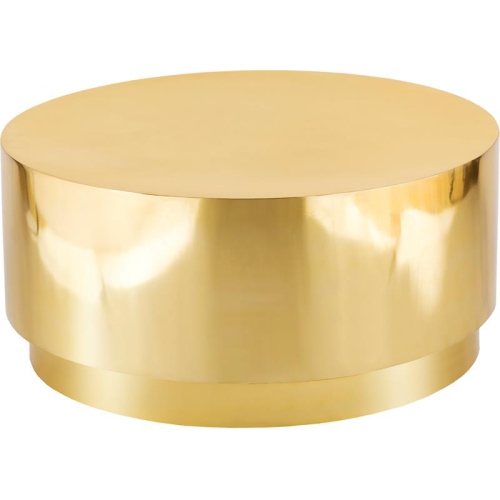 Meridian Furniture Jazzy Gold Stainless Steel Drum Coffee Table