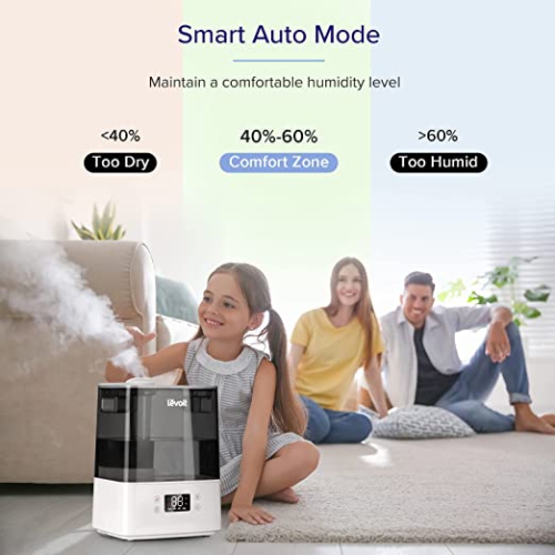 Levoit Humidifier, Cool Mist , 6L Top Fill Air Humidifier