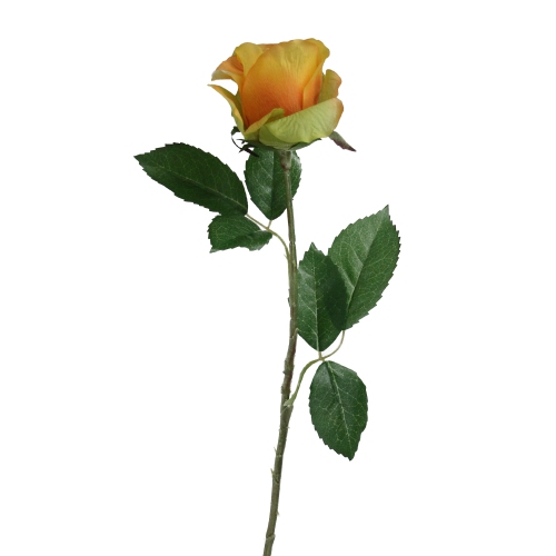 ALLSTATE  Two-Tone Rose Artificial Floral Spray - 21.5" - Yellow And In Orange