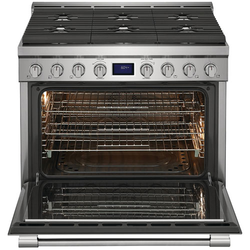 Frigidaire 36" 4.4 Cu. Ft. 6-Burner Freestanding Gas Range - Smudge-Proof Stainless Steel