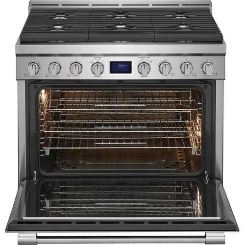 Frigidaire 36" 4.4 Cu. Ft. 6-Burner Freestanding Gas Range - Smudge-Proof Stainless Steel
