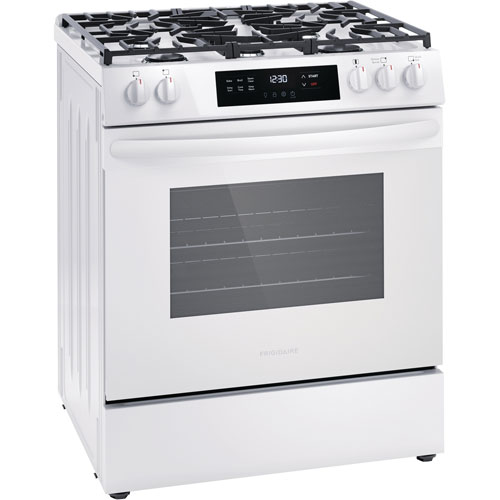 Frigidaire 30" 5.1 Cu. Ft. 5-Burner Freestanding Gas Range - White