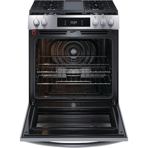 Frigidaire Gallery 30" 6.1 Cu. Ft. 5-Burner Freestanding Gas Range (GCFG3060BF) - Smudge-Proof Stainless Steel