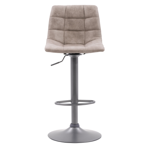 CorLiving DPU-830-B Palmer Adjustable Square Tufted Light Grey Barstool, Set of 2