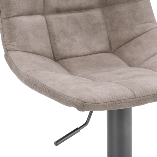 CorLiving DPU-830-B Palmer Adjustable Square Tufted Light Grey Barstool, Set of 2