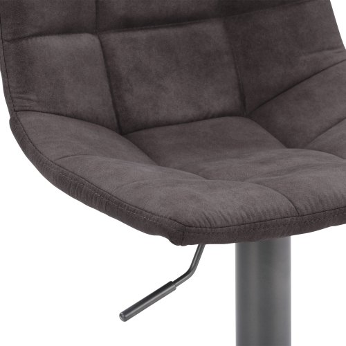 CorLiving DPU-831-B Palmer Adjustable Square Tufted Grey Barstool, Set of 2