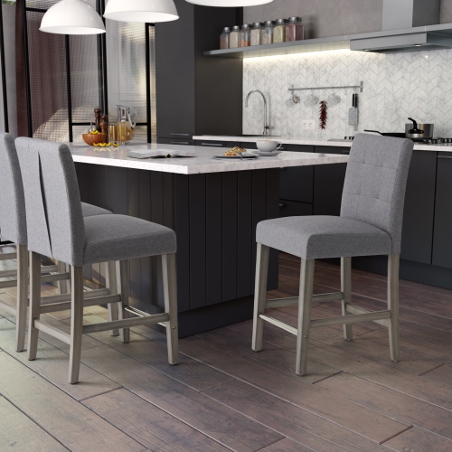 CorLiving DAD-434-B Leila Fabric Counter Height Barstool