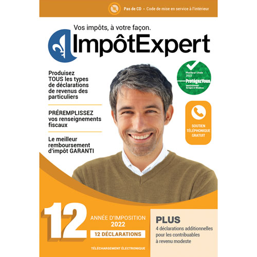 ImpôtExpert 2022 - 12 Returns - French - Digital Download