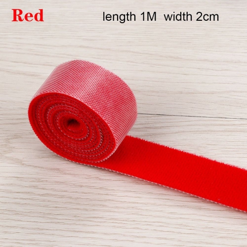 5 PCS Auto-Adhésif Câble Sangles Attaches Crochet Boucle Nylon Fixation Bande Rouleau PC TV