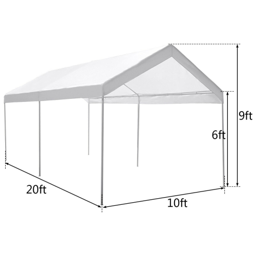 Gymax Steel Frame Party Tent Canopy Shelter Portable Car Carport Garage Cover