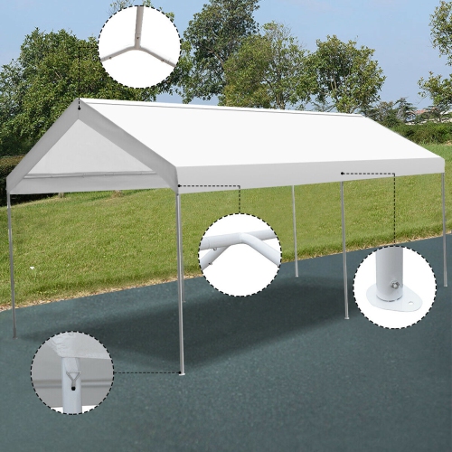 Gymax Steel Frame Party Tent Canopy Shelter Portable Car Carport Garage Cover