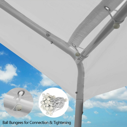 Gymax Steel Frame Party Tent Canopy Shelter Portable Car Carport Garage Cover