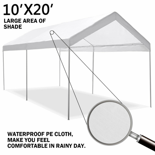Gymax Steel Frame Party Tent Canopy Shelter Portable Car Carport Garage Cover