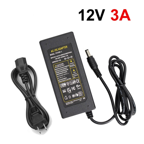 12V 3A Laptop Replacement Adapter Battery Charger Power Supply AC to DC Adapter For LED Strip Light CCTV
