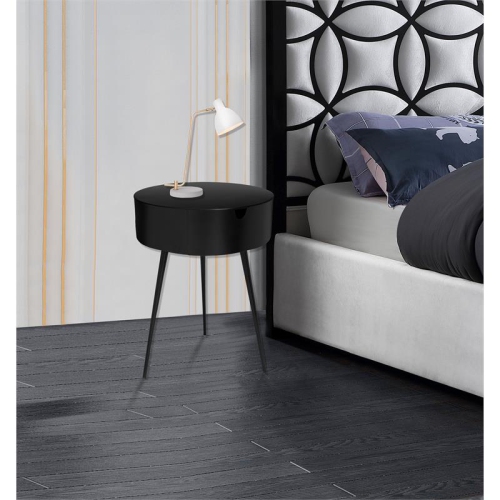Meridian Furniture Bali Black Metal Nightstand