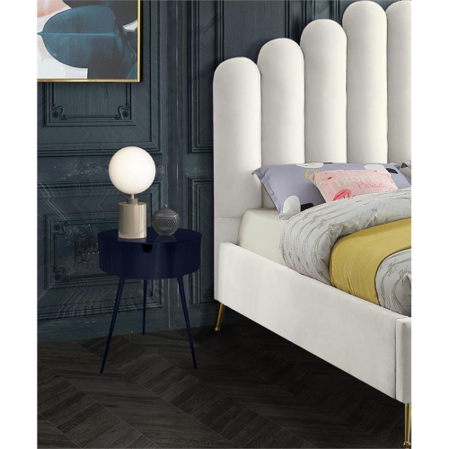 Meridian Furniture Bali Navy Metal Nightstand