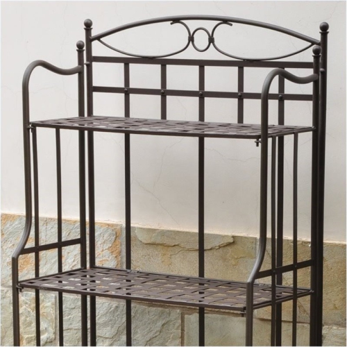 Bowery Hill Iron Patio Baker's Rack