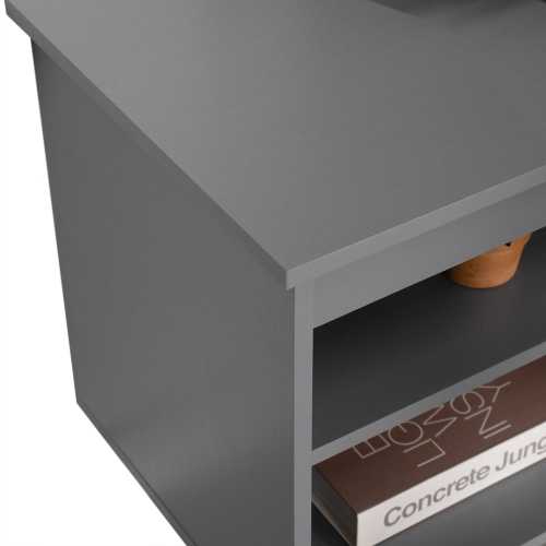 Madesa TV Stand Entertainment Center with 4 Shelves and Cable Management for 50, 55 Inch Media Storage Living Room and Bedroom Modern Wooden