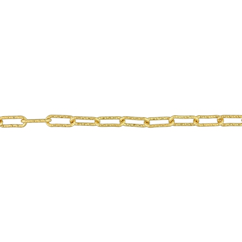 Amour Fancy Paperclip Chain Bracelet Yellow Silver