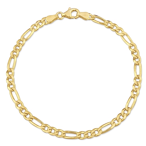 AMOUR  Figaro Chain Bracelet Silver In Yellow