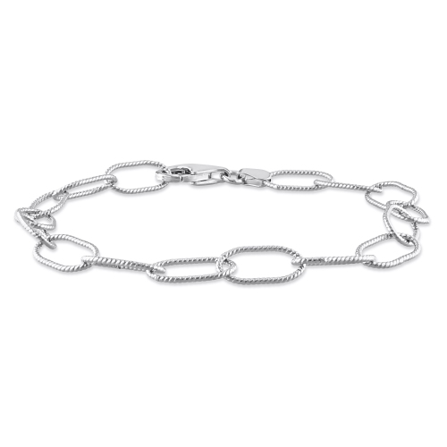 AMOUR  Rolo Chain Bracelet In Silver
