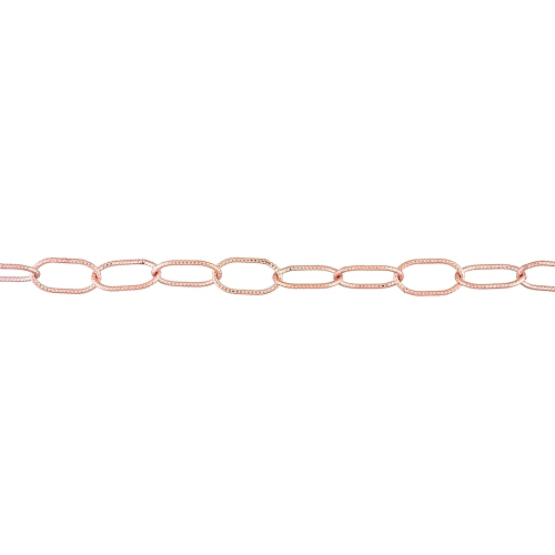 Amour Rolo Chain Bracelet Pink Silver