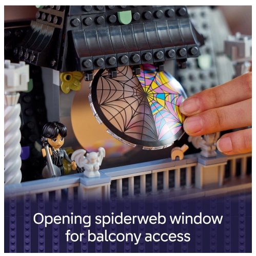 LEGO Mercredi et la chambre d'Enid - Jouet de construction pour jouer avec 4 figurines - Mercredi Addams pour enfants