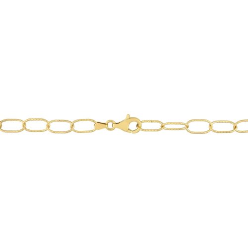 Amour Rolo Chain Bracelet Yellow Silver