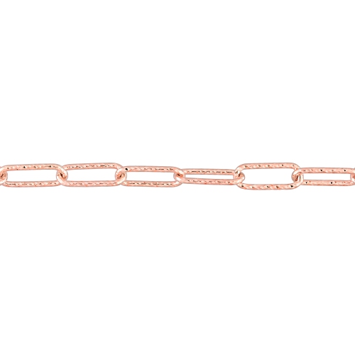 Amour Fancy Paperclip Chain Bracelet Pink Silver